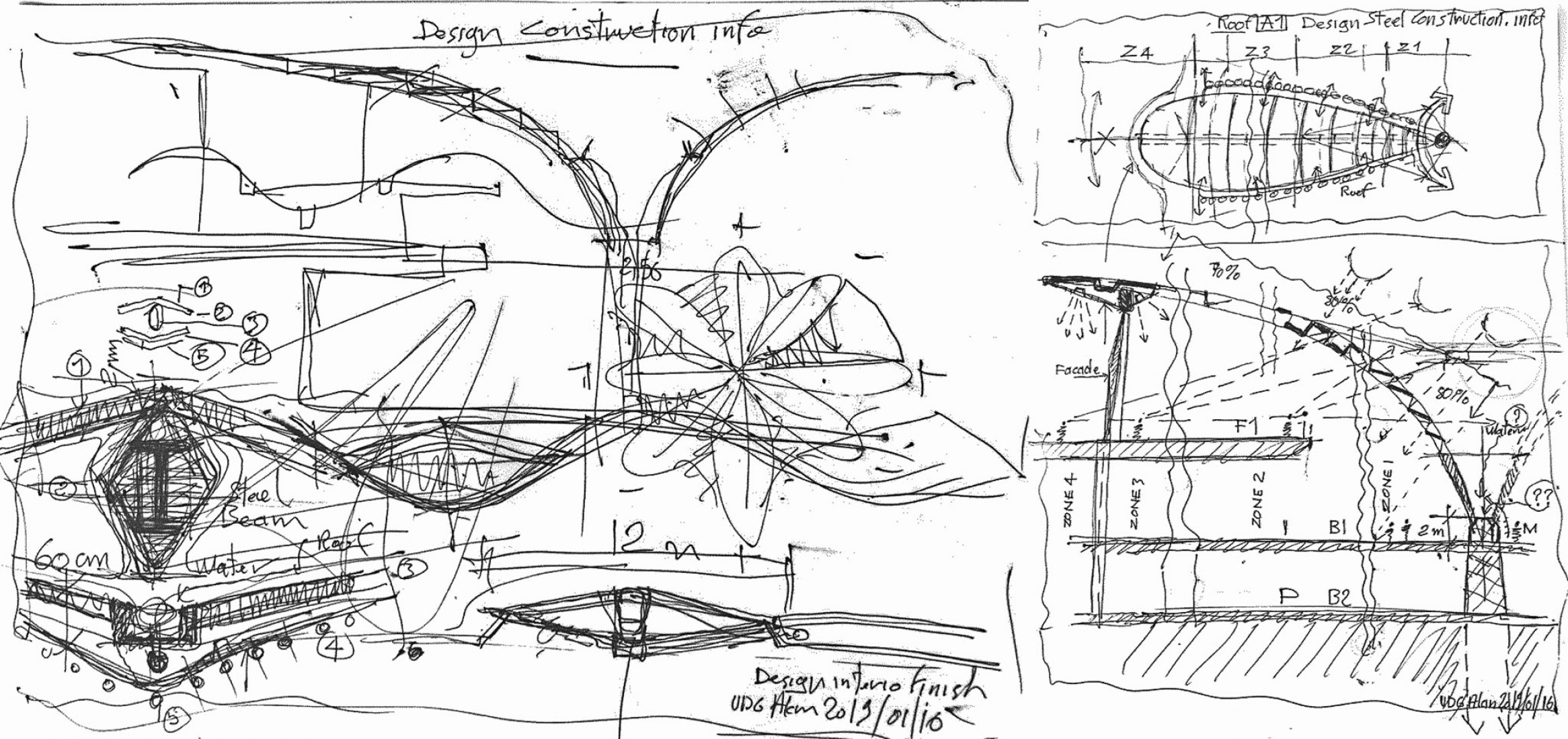 Sketch. Zaozhuang Citizen Service Center by UDG.
