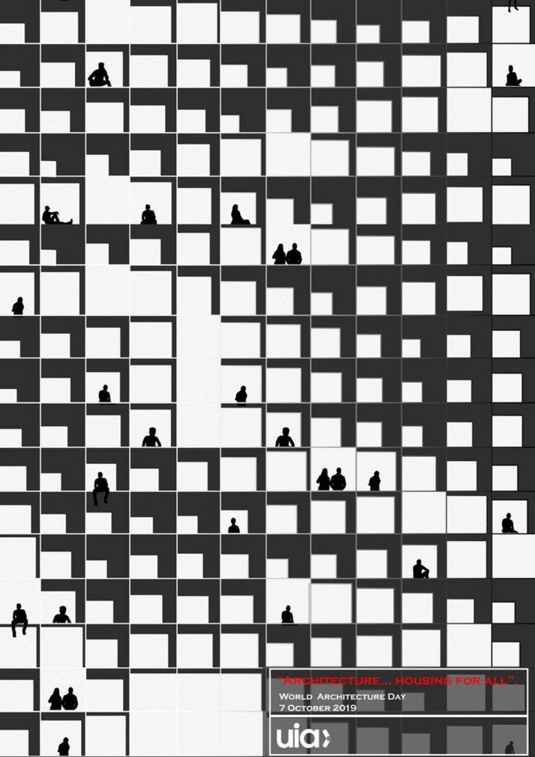 World Architecture Day Poster by Huda Gharandouqa
