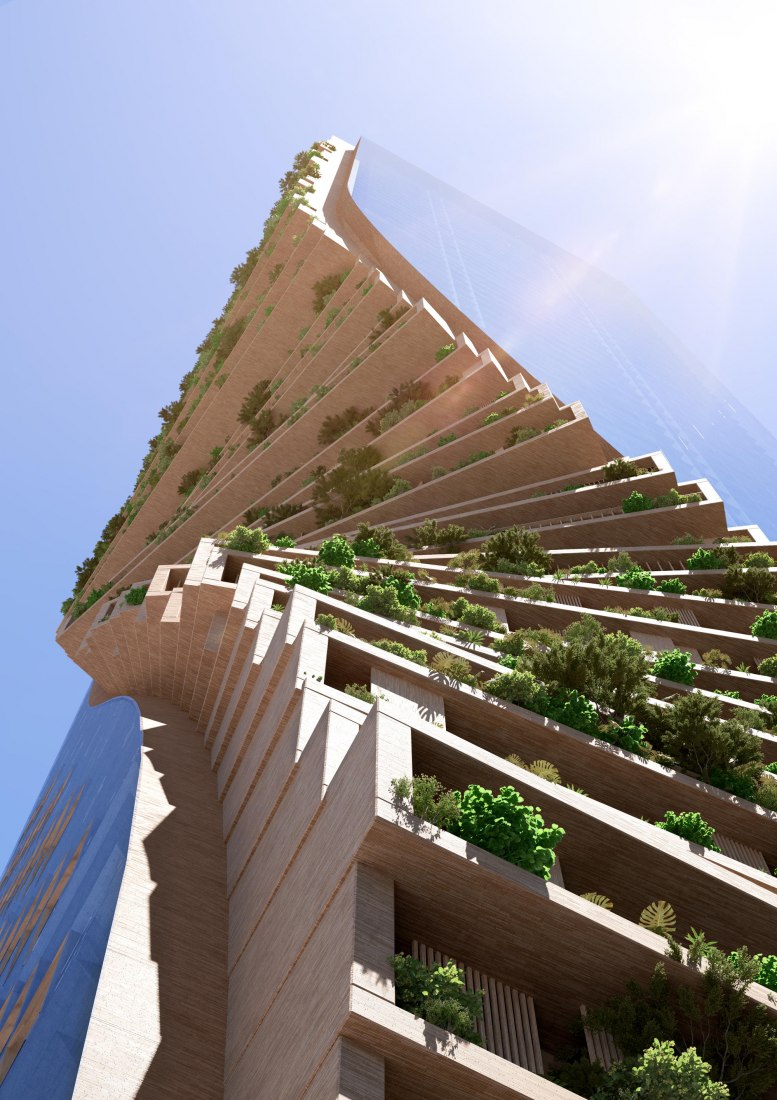 'Green Spine' propuesta ganadora por UNStudio con Cox Architecture