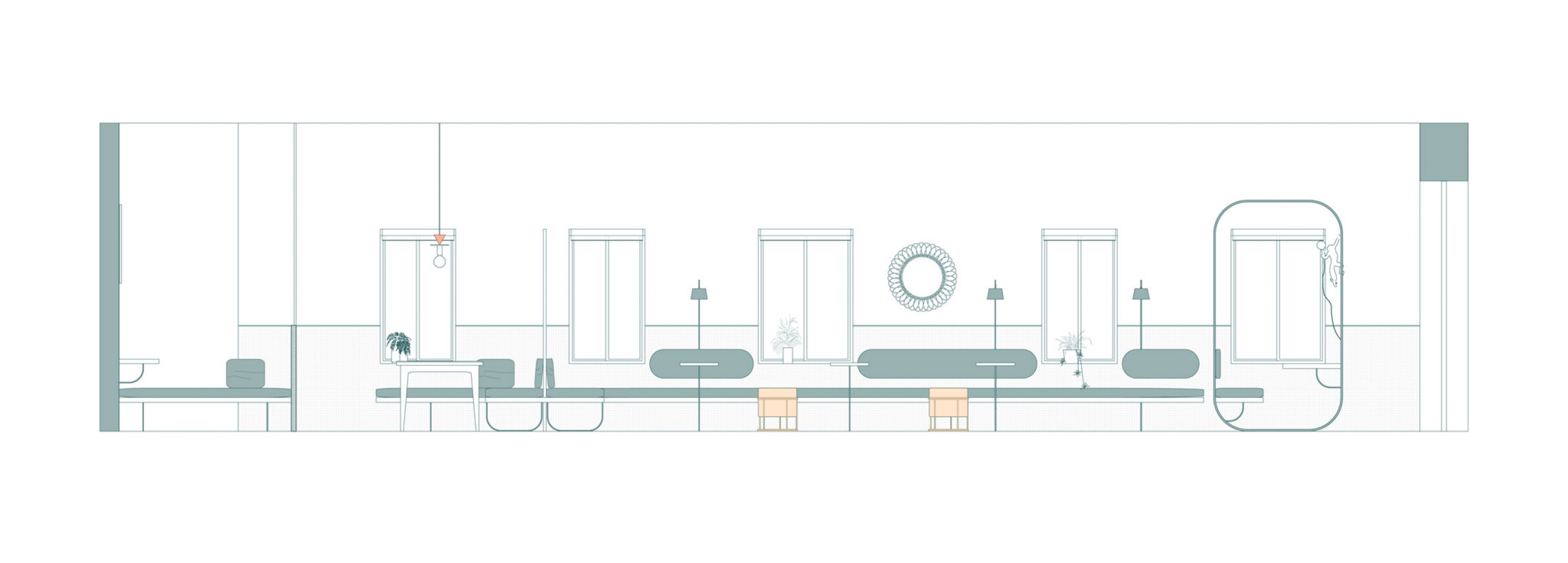 Elevation BB. The Ménagerie by Studio MAS - Marianne & Anthony Spennato.