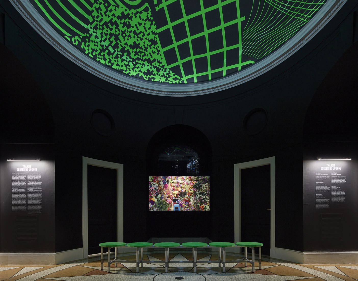Transit Screening Lounge at the 2018 U.S. Pavilion. Photograph © Tom Harris. Courtesy of the School of the Art Institute of Chicago and the University of Chicago.