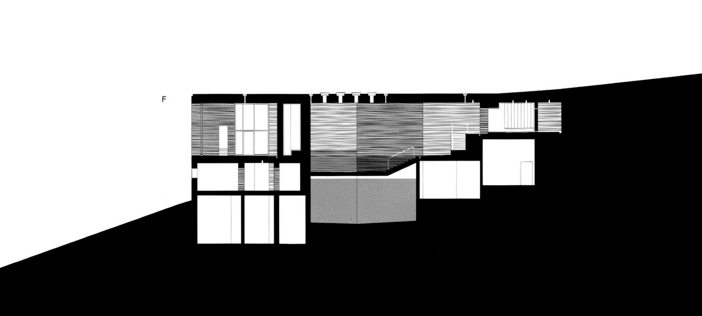 Sección. Las termas de Vals por Peter Zumthor.