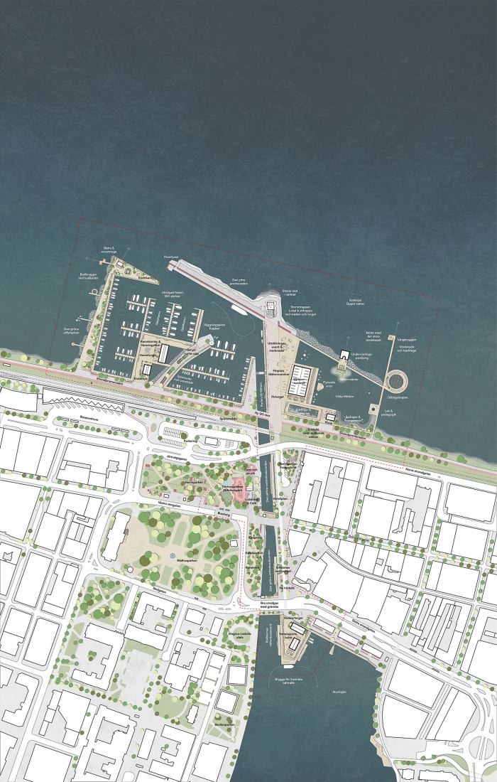 Site plan. 'Vattenstaden' by Vilhelm Lauritzen Architects and STED.
