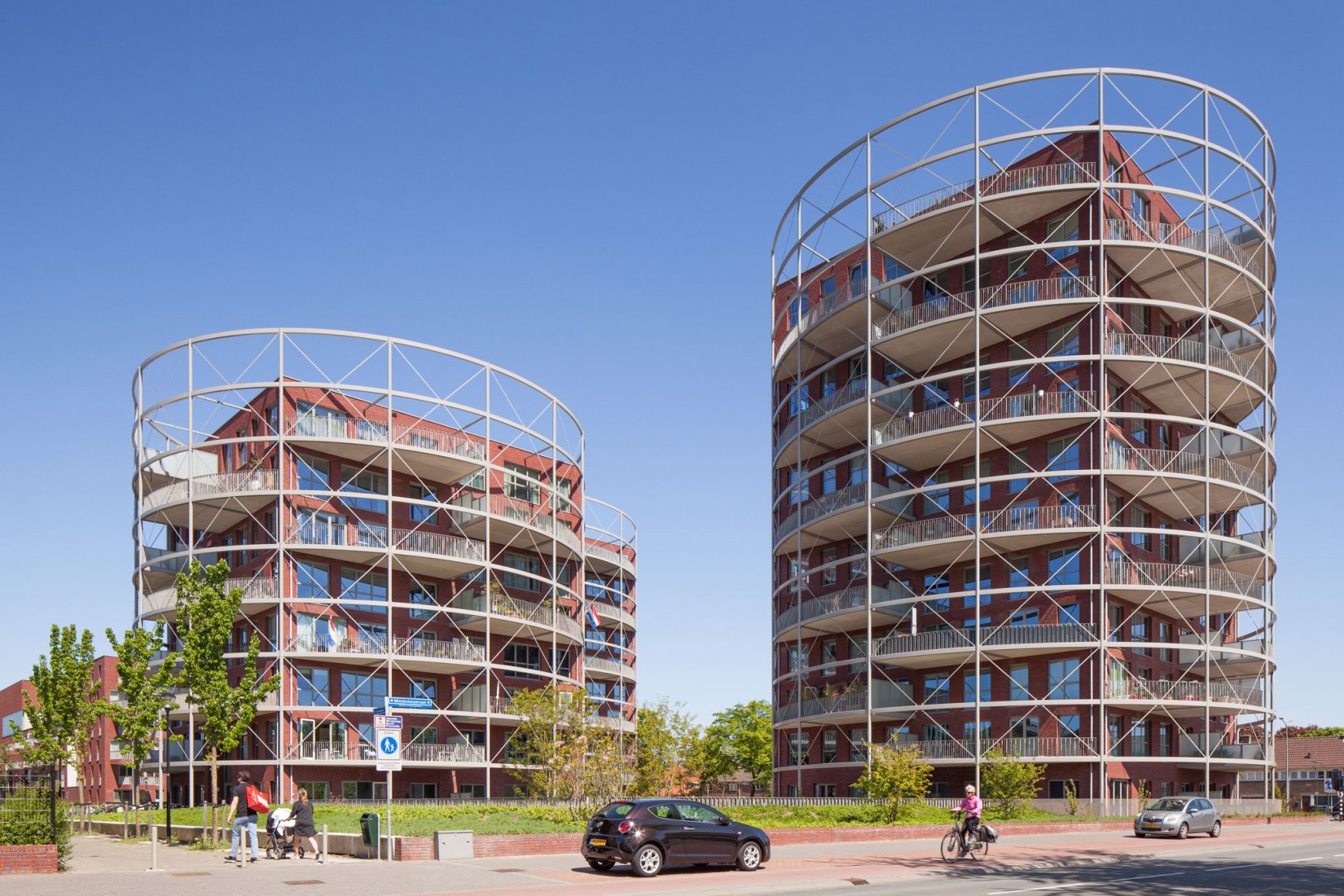 Exterior view. Masterplan Villa Industria in Hilversum by Mecanoo architecten. Photograph by Mecanoo architecten
