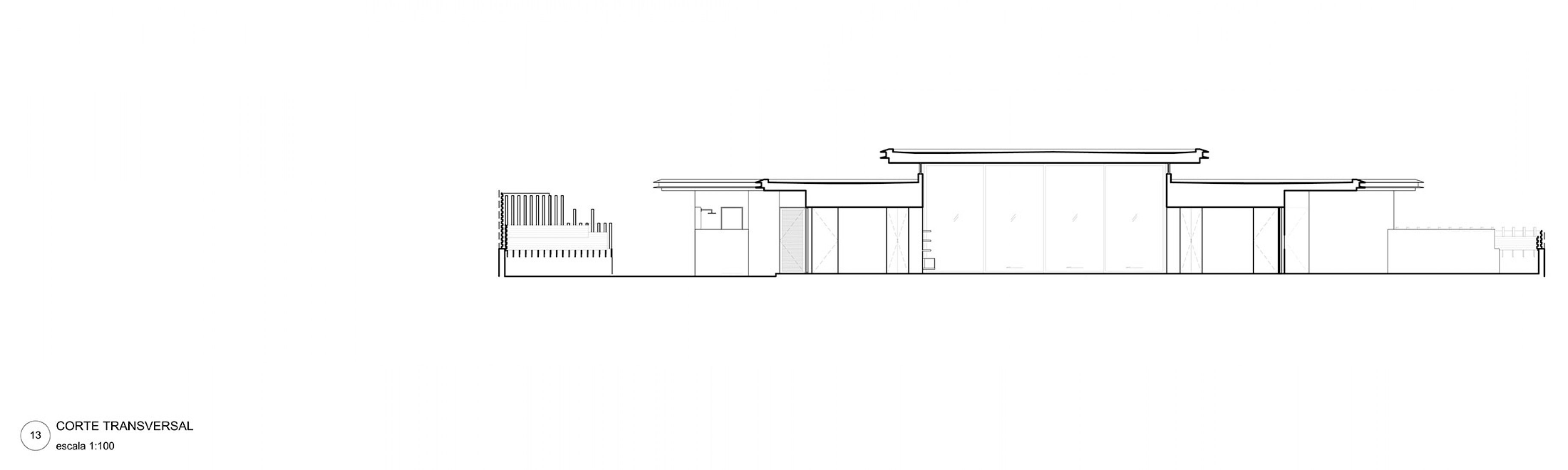 Sección transversal. Villa Morabeza por OsArq.