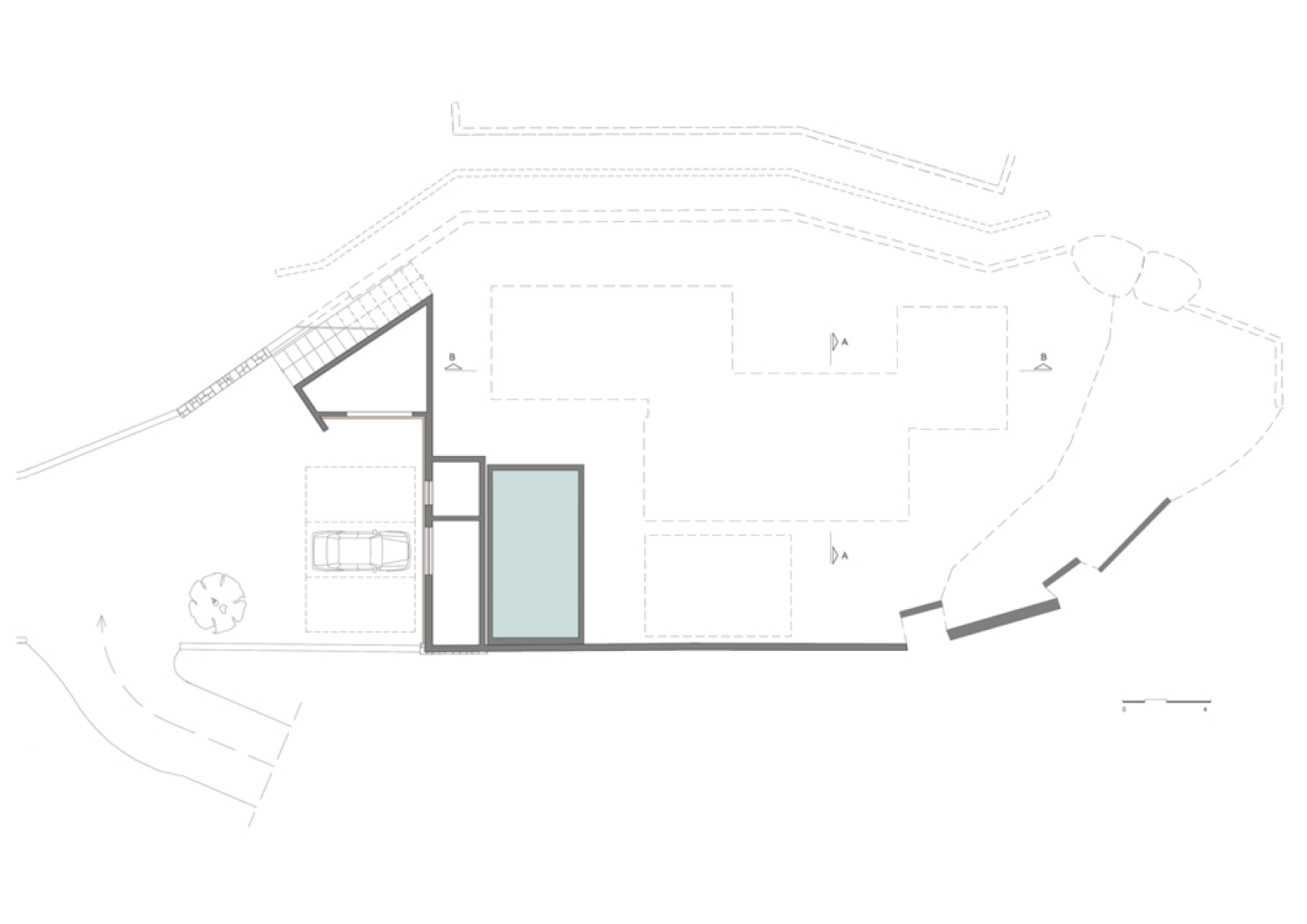 First floor plan. Villa Melana by Valia Foufa and Panagiotis Papassotiriou.
