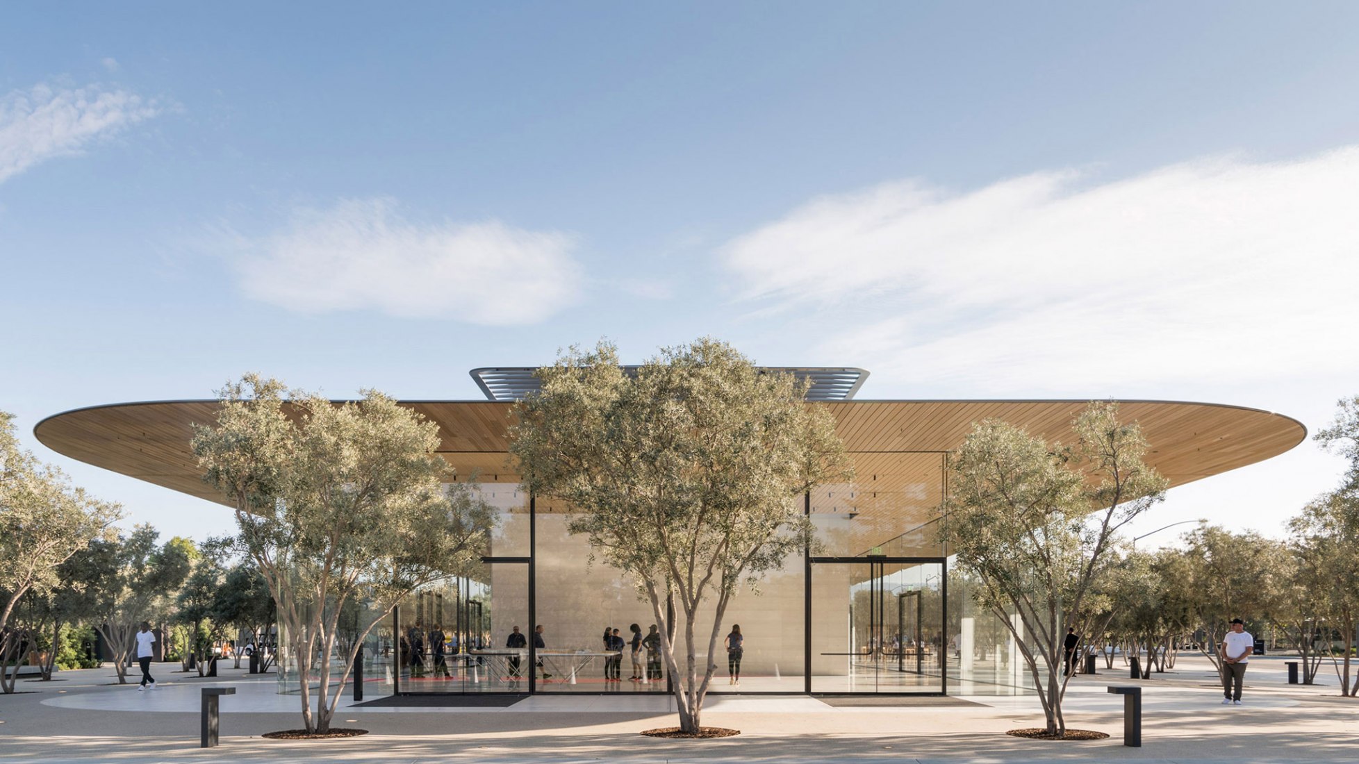 Apple Park Visitor Center, designed by Foster + Partners, opens to the