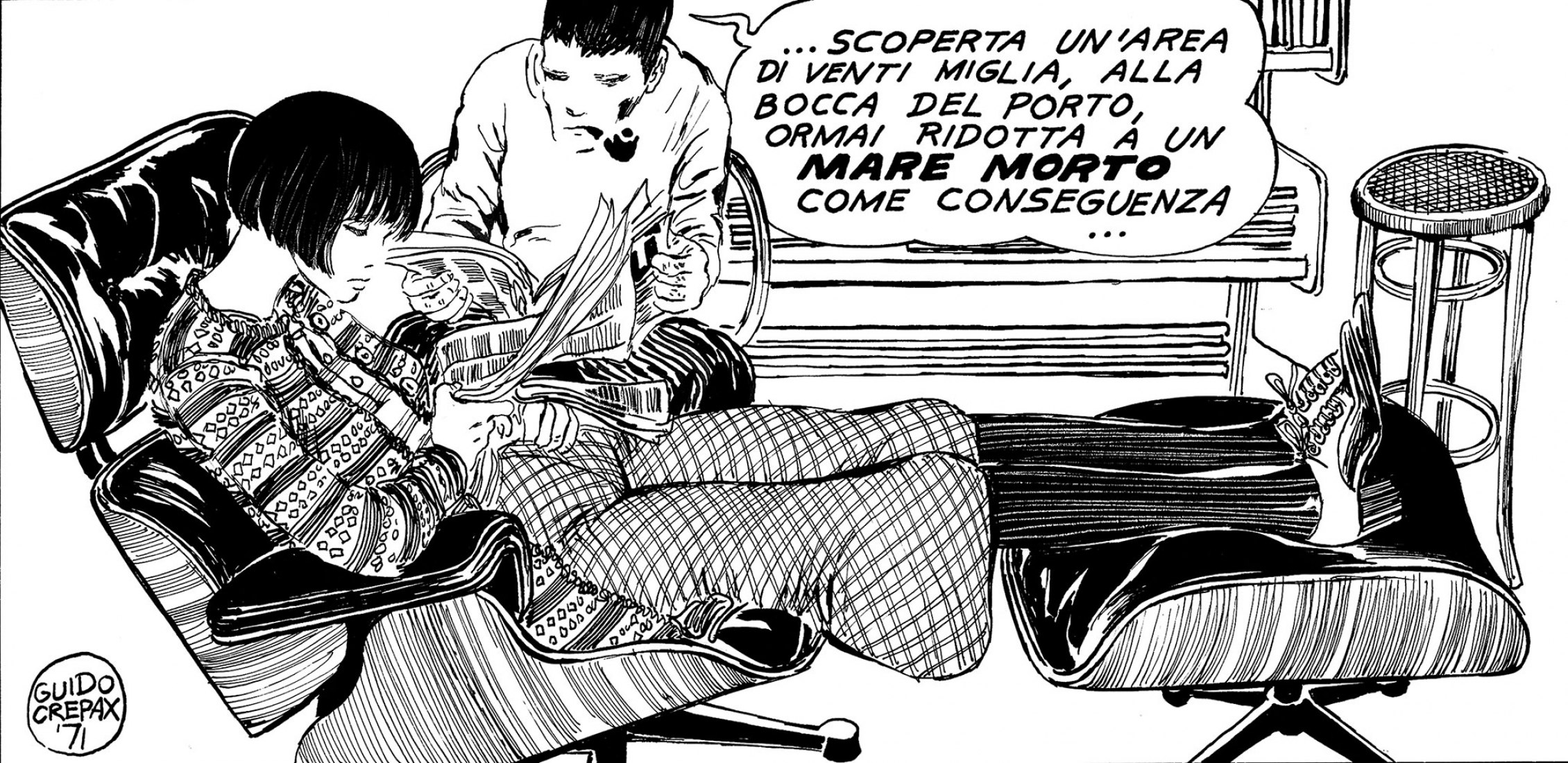 Guido Crepax, Valentina (detalle), 1975 © Guido Crepax, cortesía de Archivio Crepax.