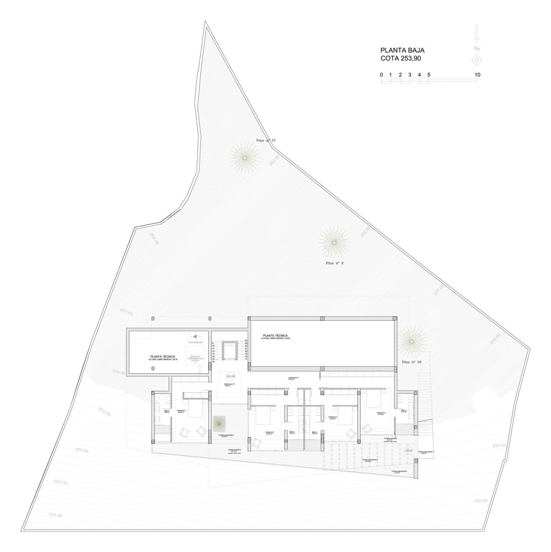 Groundfloor plan. House in Altea by RGB Arquitectos. 