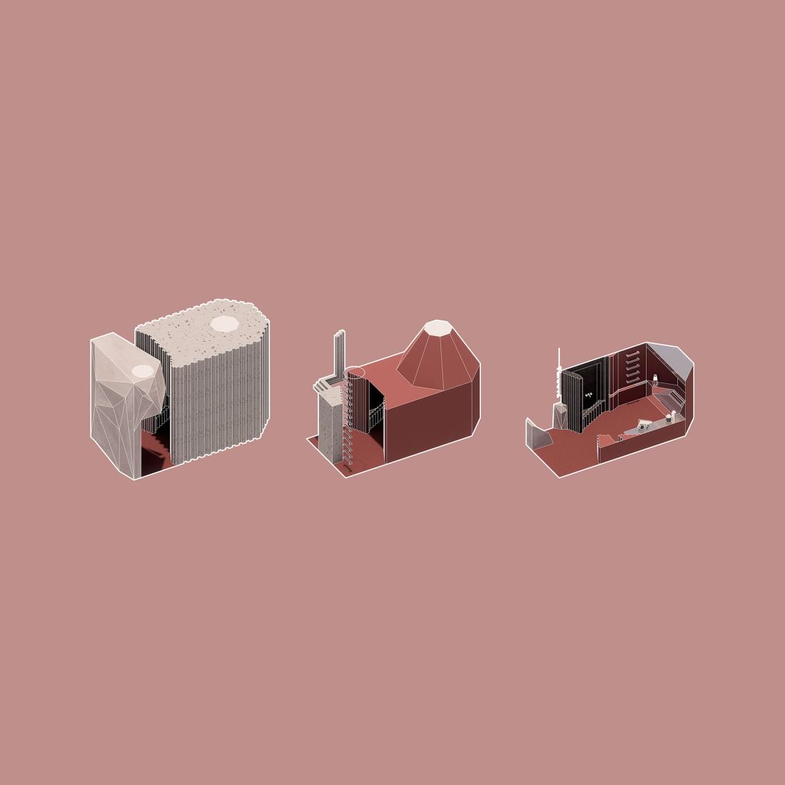 Axonometry. Cozy Bunker by WANNA.