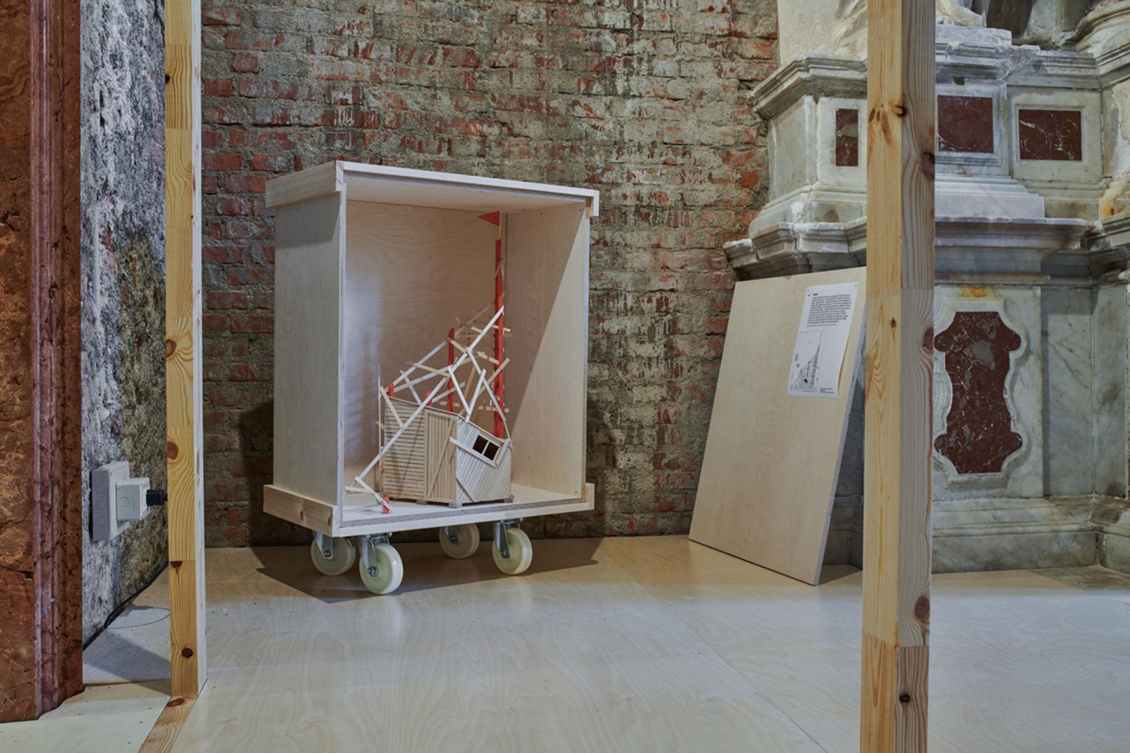 Behind the wall. Weak Monument. Estonian Pavilion at the 16th Biennale Architettura di Venezia 2018. Photography by Tõnu Tunnel