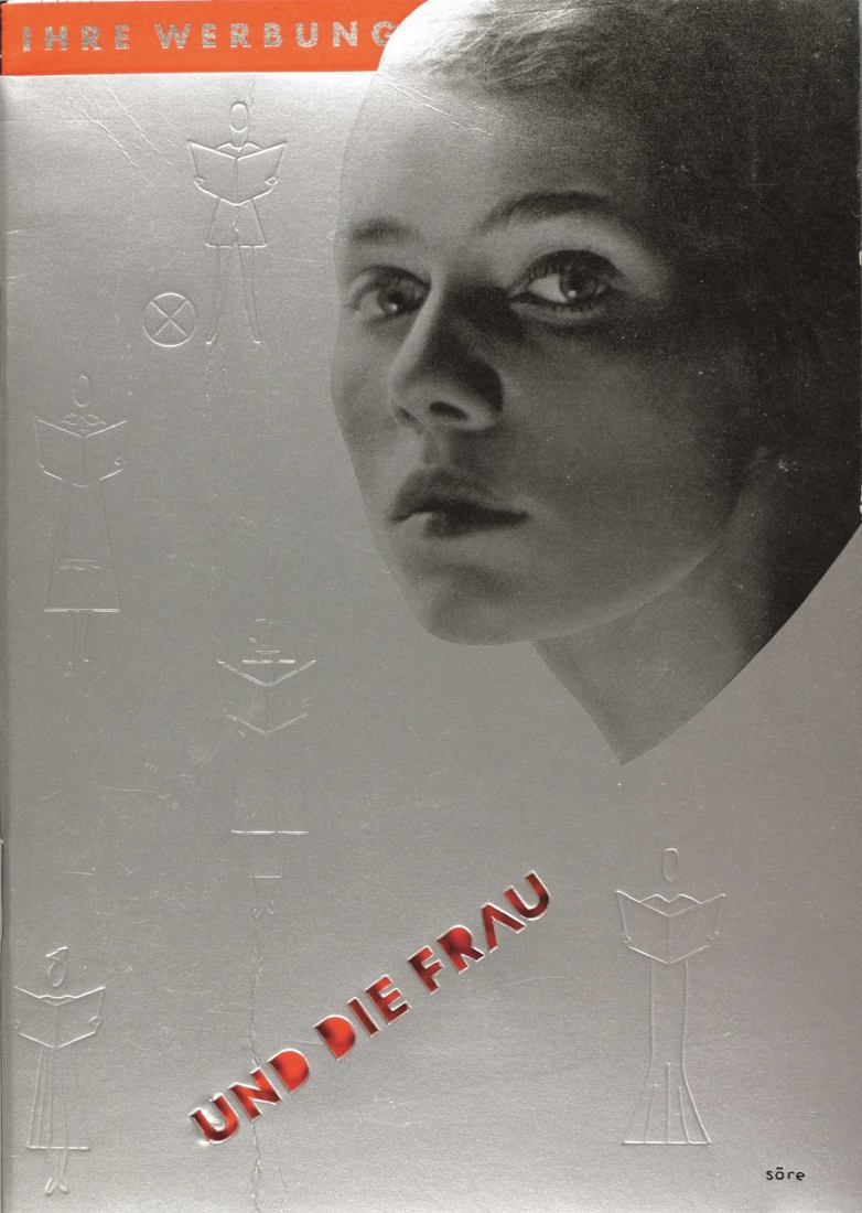 Irmgard Sörensen-Popitz: Su publicidad y la mujer, borrador, folleto publicitario para la editorial Otto Beyer, Leipzig, 1934, colección privada, cortesía de la Fundación Bauhaus Dessau.