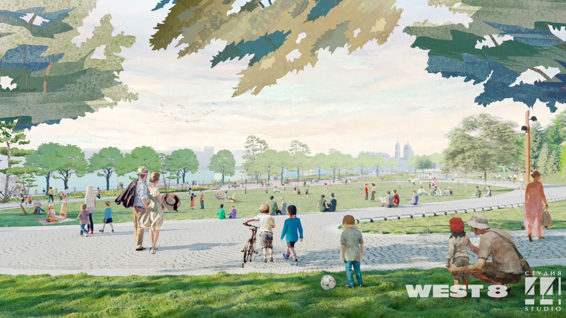Visualización. Nuevo parque de la ciudad de San Petersburgo por West 8 + Studio 44