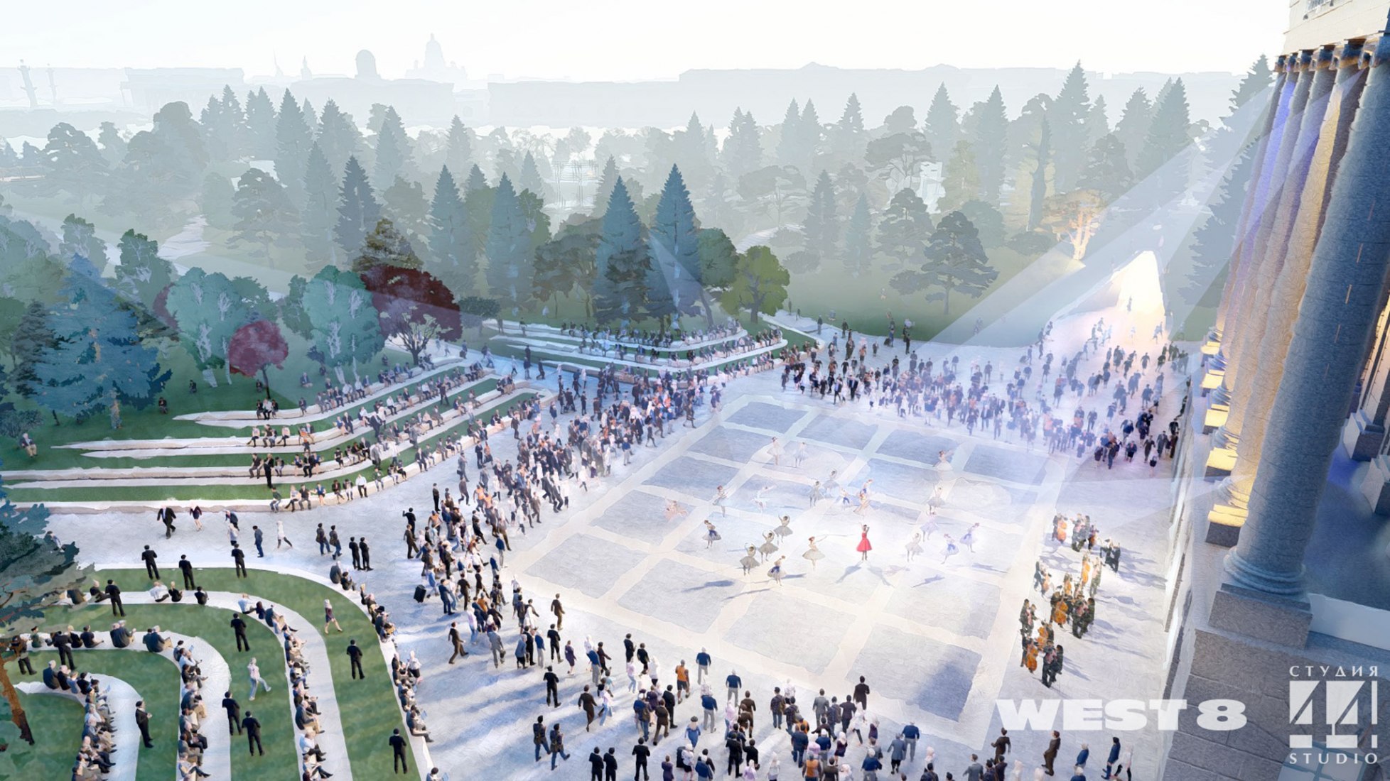Visualización. Nuevo parque de la ciudad de San Petersburgo por West 8 + Studio 44