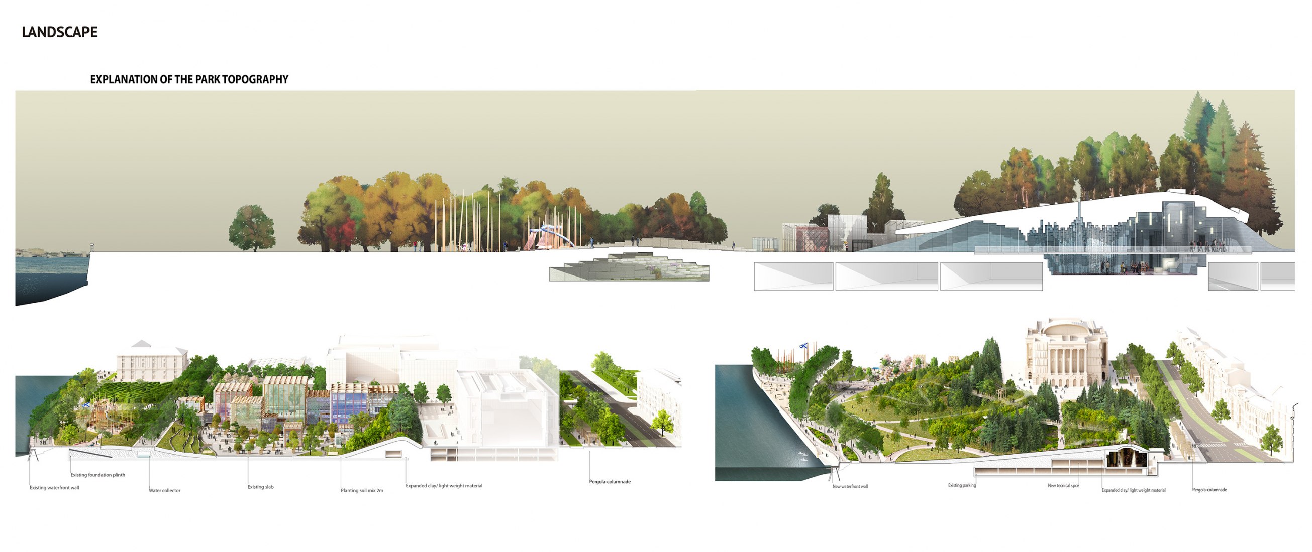 Paisaje. Nuevo parque de la ciudad de San Petersburgo por West 8 + Studio 44