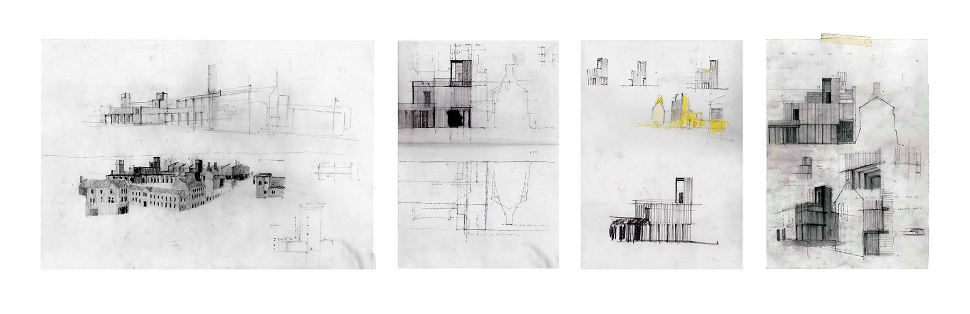 Hand-Drawn Category Shortlist: Construction as Heritage: A Case for Discrete Industry, Joshua Bristow, London Metropolitan University (Unit 8, MArch).
