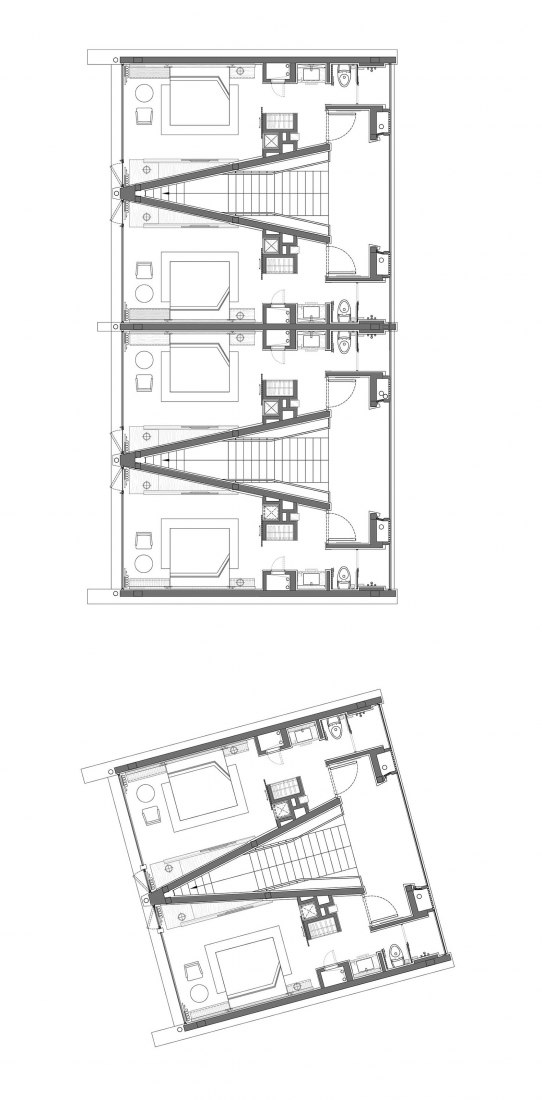 Plano de segunda planta. Hotel Boatyard por GOA y WJ STUDIO.