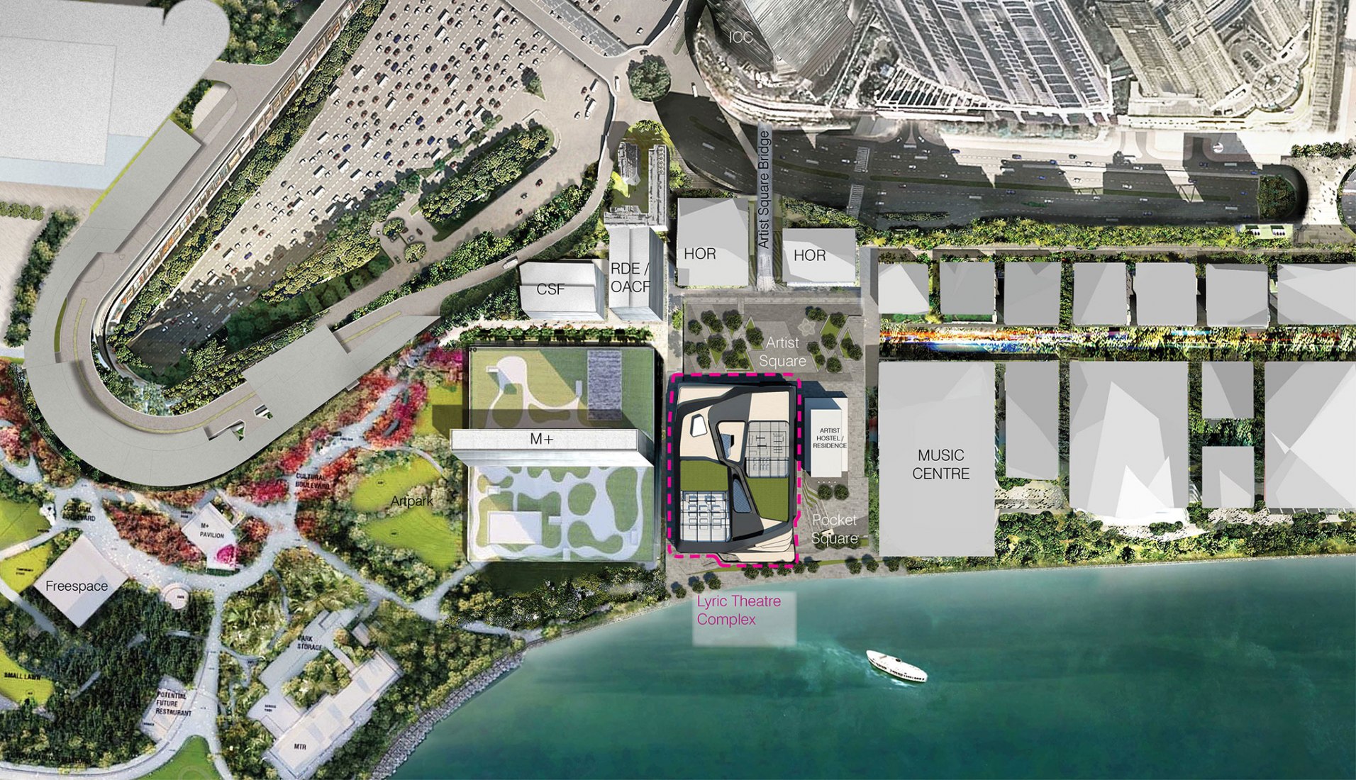 Master plan. Lyric Theatre Complex by UNStudio. Image by DBOX / UNStudio