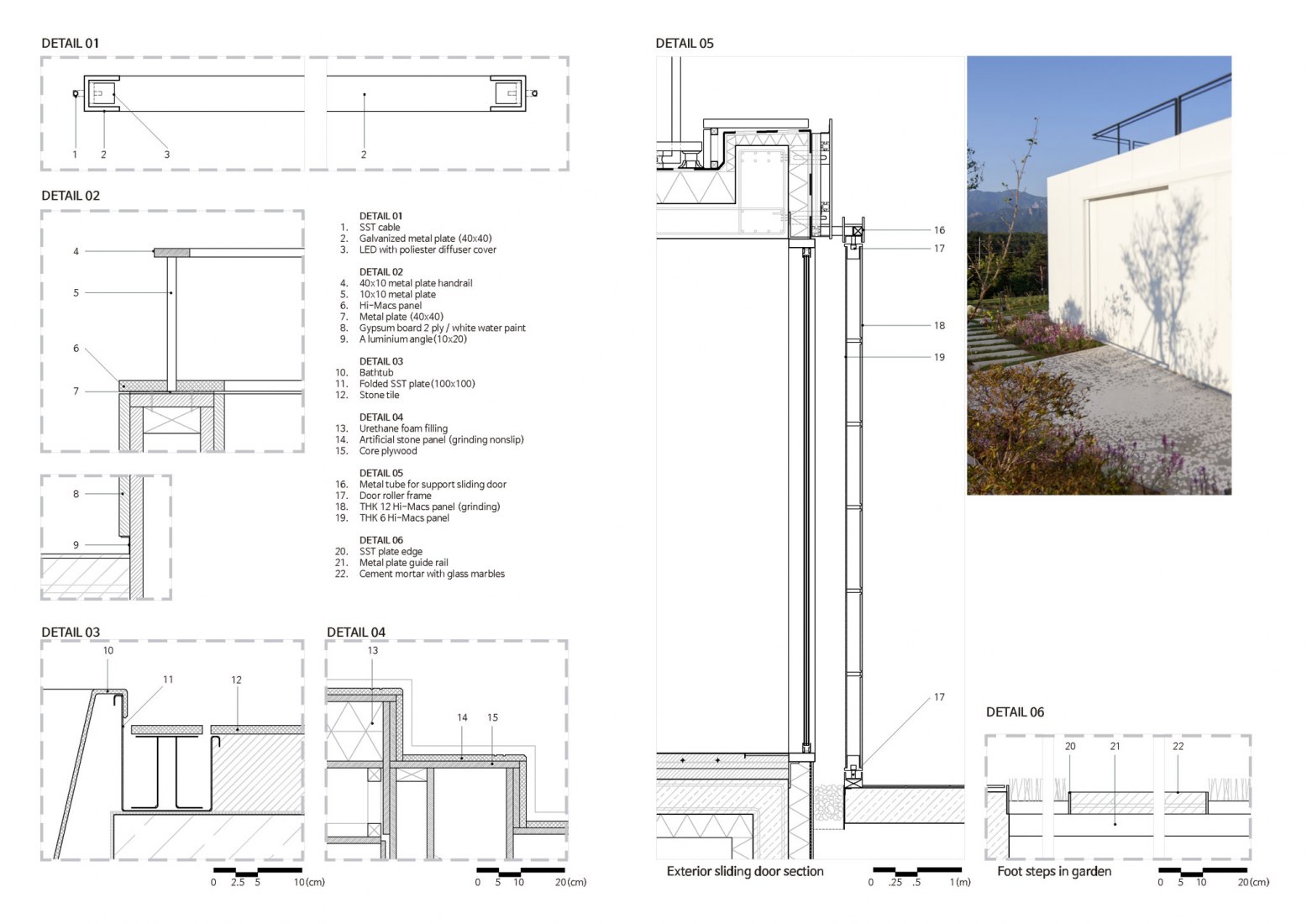 Construction section. House [in white]. Courtesy of AEV Architectures