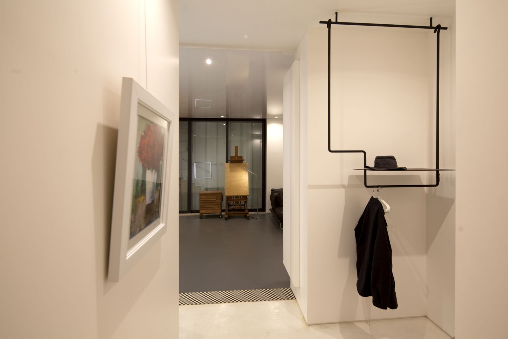 Interior. House [in white] by AEV Architectures. Photograph by Hyunjune Lee