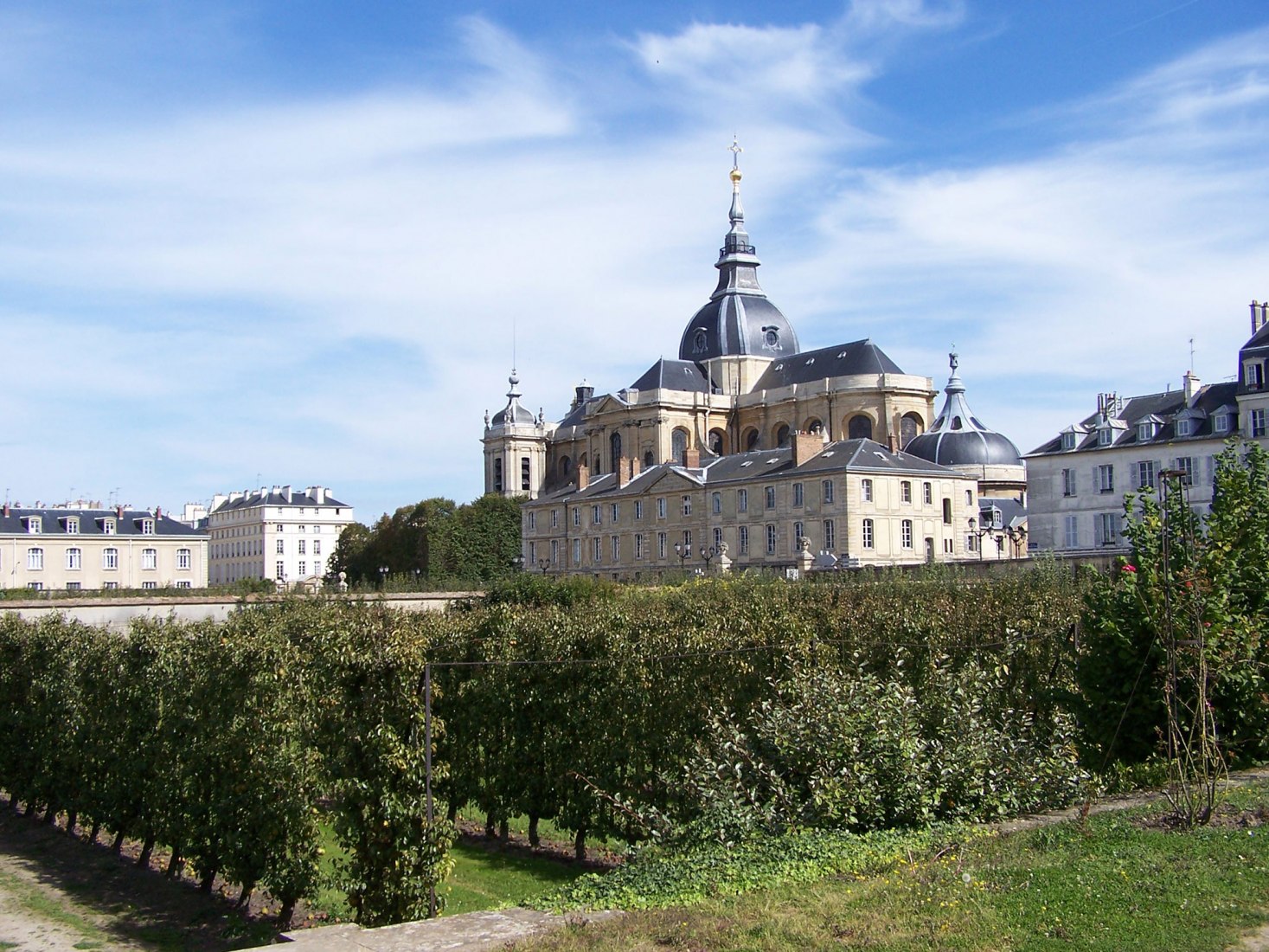 The Potager du Roi and the cathedral Saint-Louis in Versailles (Yvelines, France). Photograph by Henry Salomé, CC BY-SA 3.0