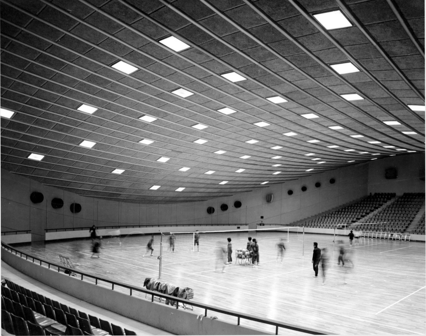 Japan, Kagawa Prefectural Gymnasium by Kenzo Tange. Photograph by Tange Associates