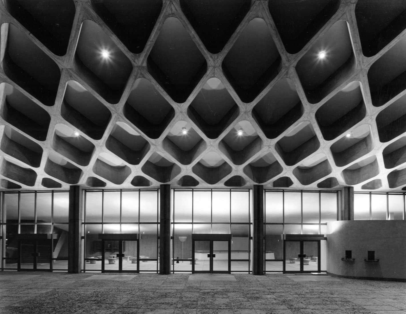 Japan, Kagawa Prefectural Gymnasium by Kenzo Tange. Photograph by Tange Associates