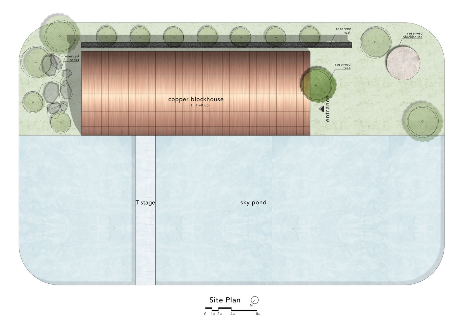 Plano de situación. «Copper Blockhouse» por Wutopia Lab.