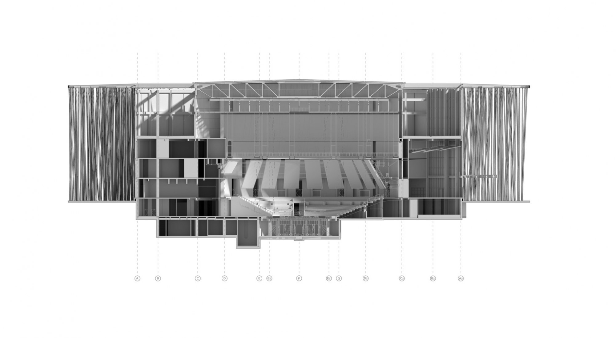Section. Wuxi Show Theatre by Steven Chilton Architects