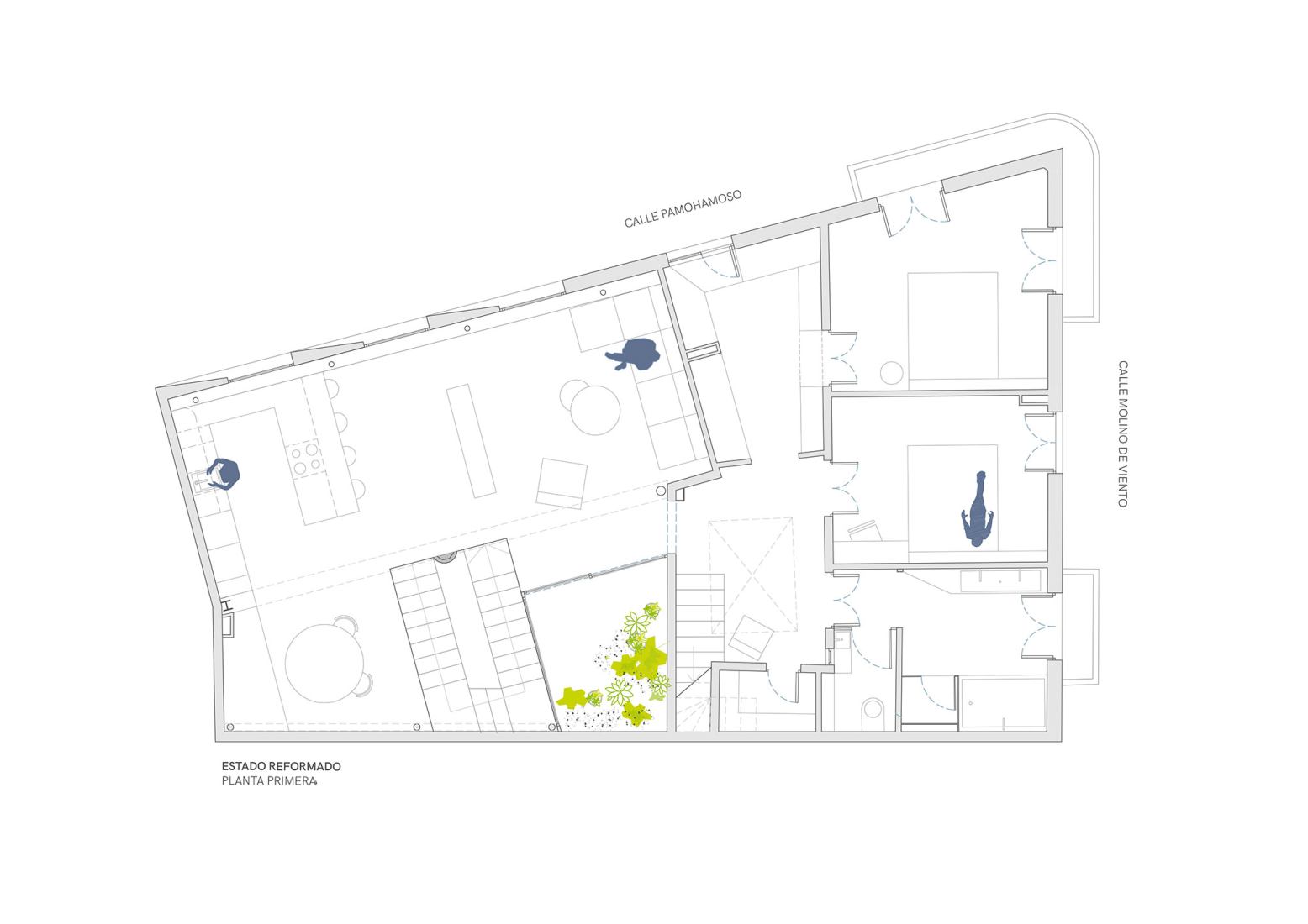 First floor plan. House M by Xstudio.