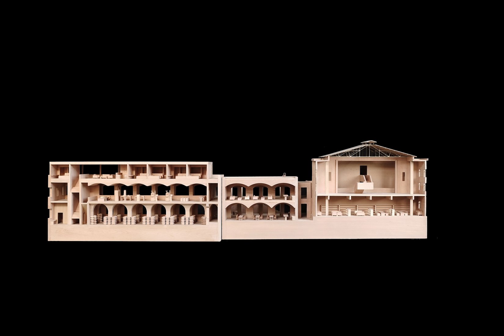Sección de Maqueta. Xinzhai Coffee Manor por TAO.