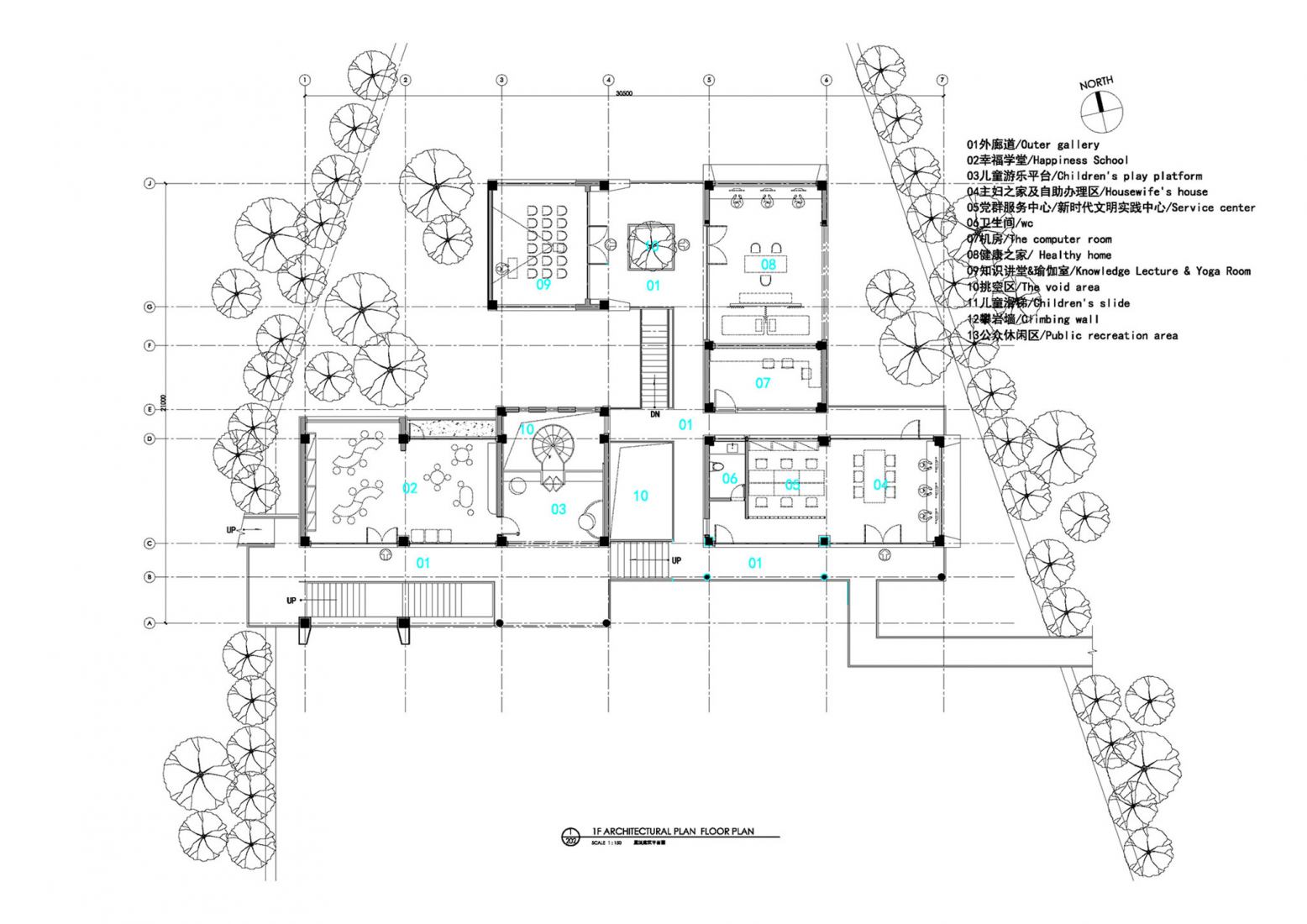 Planta baja. Centro comunitario del futuro por y.ad studio.