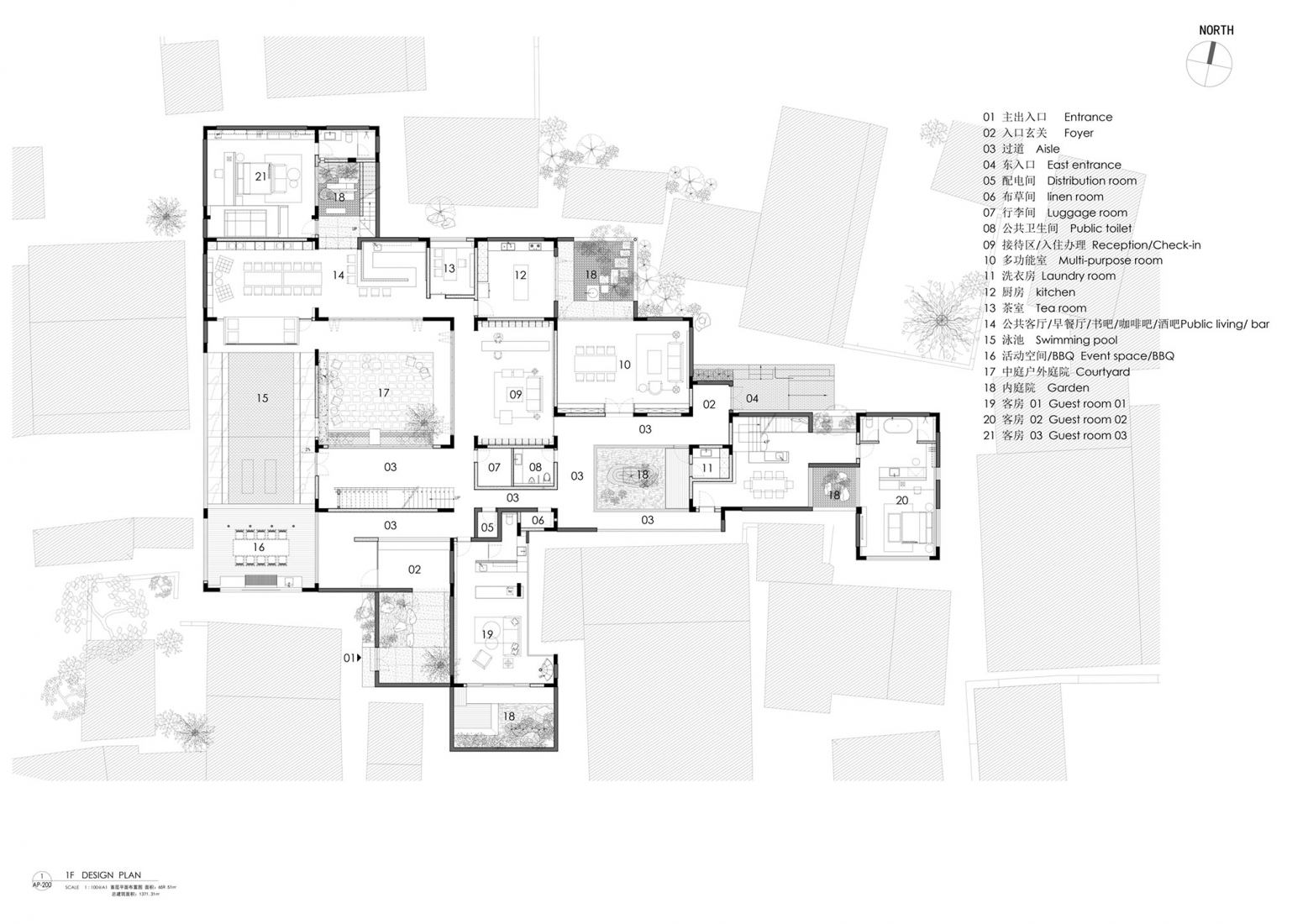 Ground floor. Yiyun · Bishan Hotel by y.ad studio.