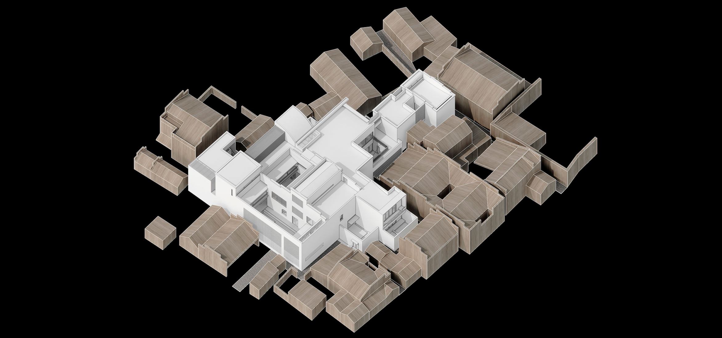 Axonometry. Yiyun · Bishan Hotel by y.ad studio.