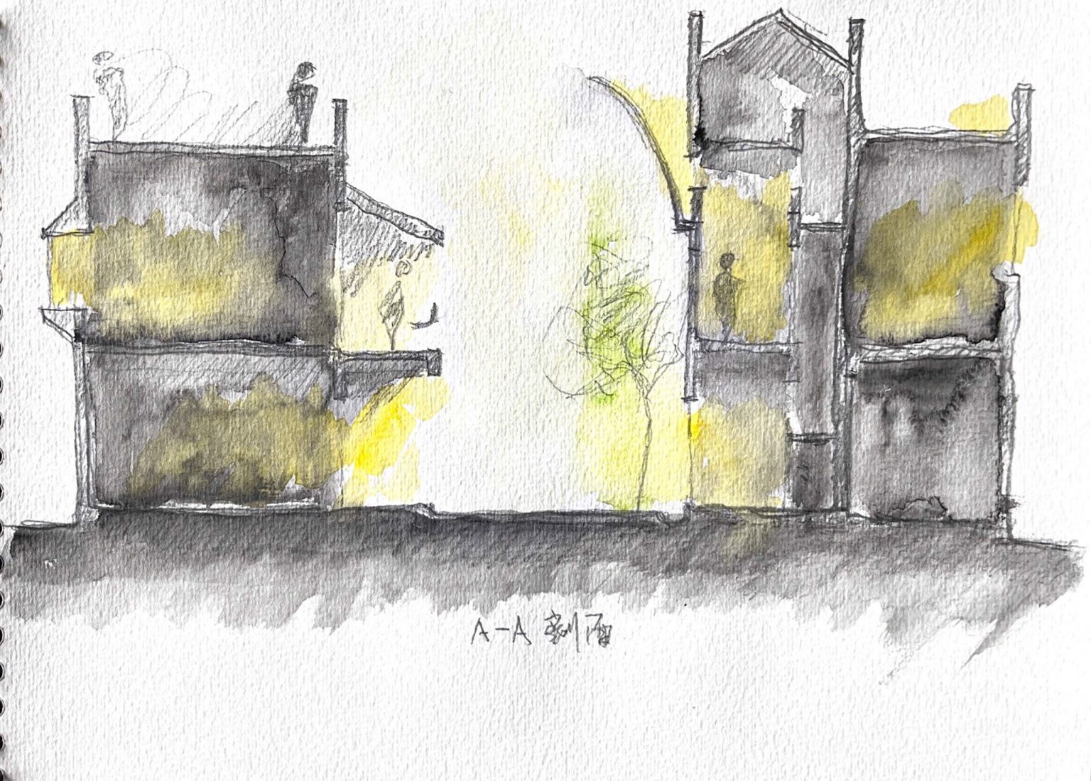 Concept sketch. Yiyun · Bishan Hotel by y.ad studio.