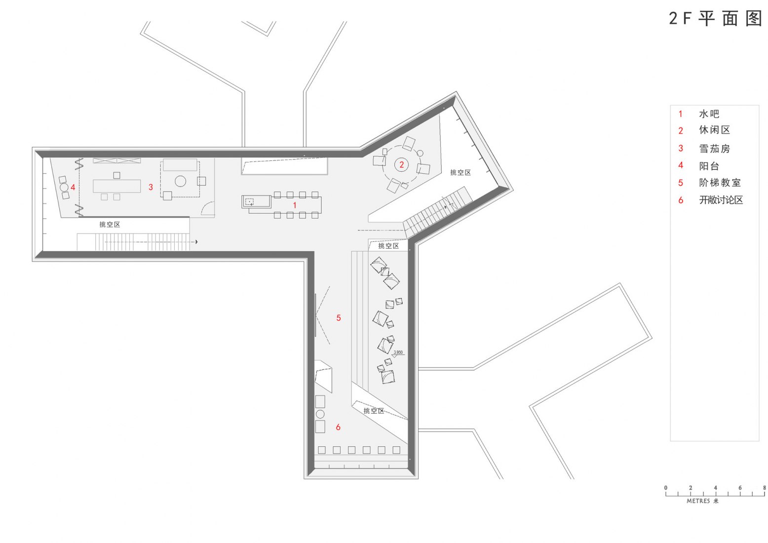 Second floor plan. Y20 SPACE by WJ Design.