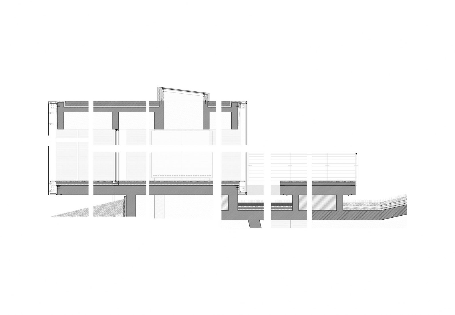 Sección. Centro en recuerdo del terremoto de Bolu por YNRDG Architecture.