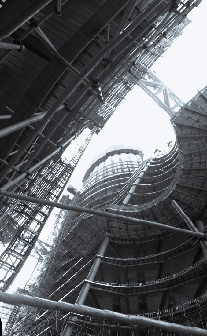 Construction. Leeza SOHO skyscraper by Zaha Hadid Architects. Photograph © Di Ding. Image courtesy of Zaha Hadid Architects and SOHO China