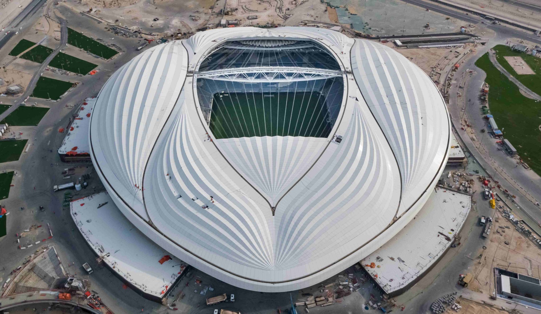 Al Janoub Stadium by Zaha Hadid Architects. Photograph courtesy of Supreme Committee for Delivery & Legacy