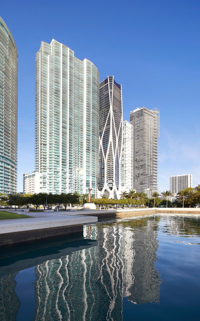 One Thousand Museum Residential Tower by Zaha Hadid Architects. Photograph by Hufton+Crow.