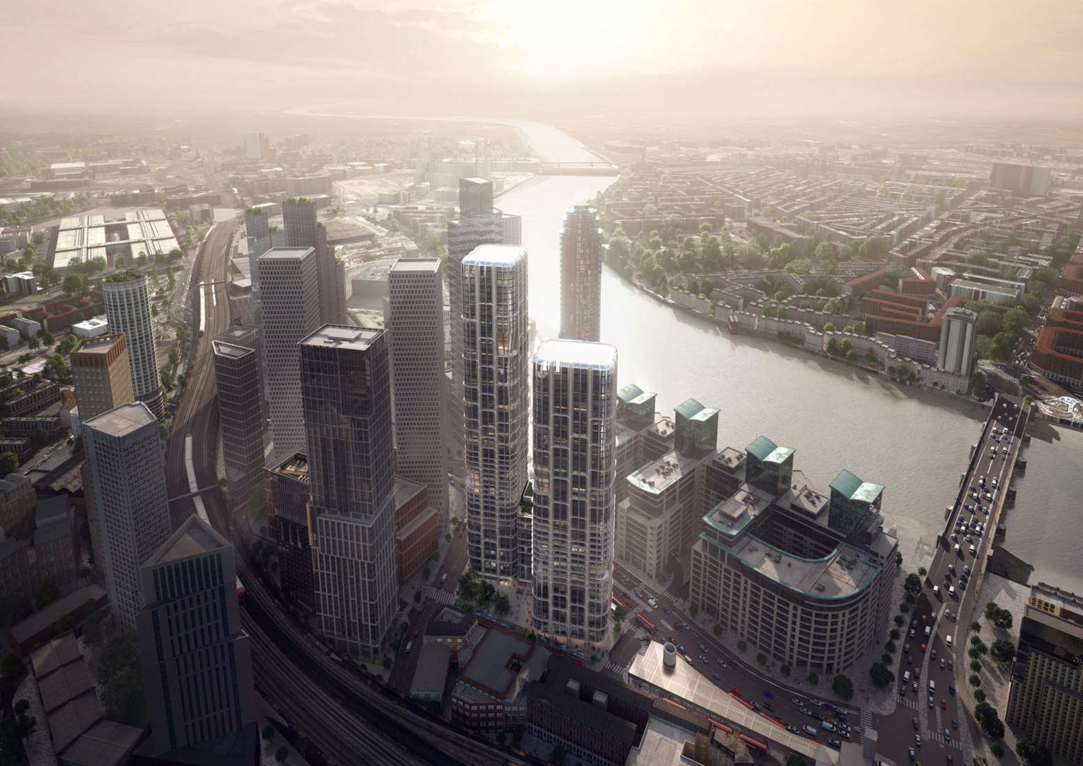 Overview. Rendering. Image © Slashcube / Zaha Hadid Architects