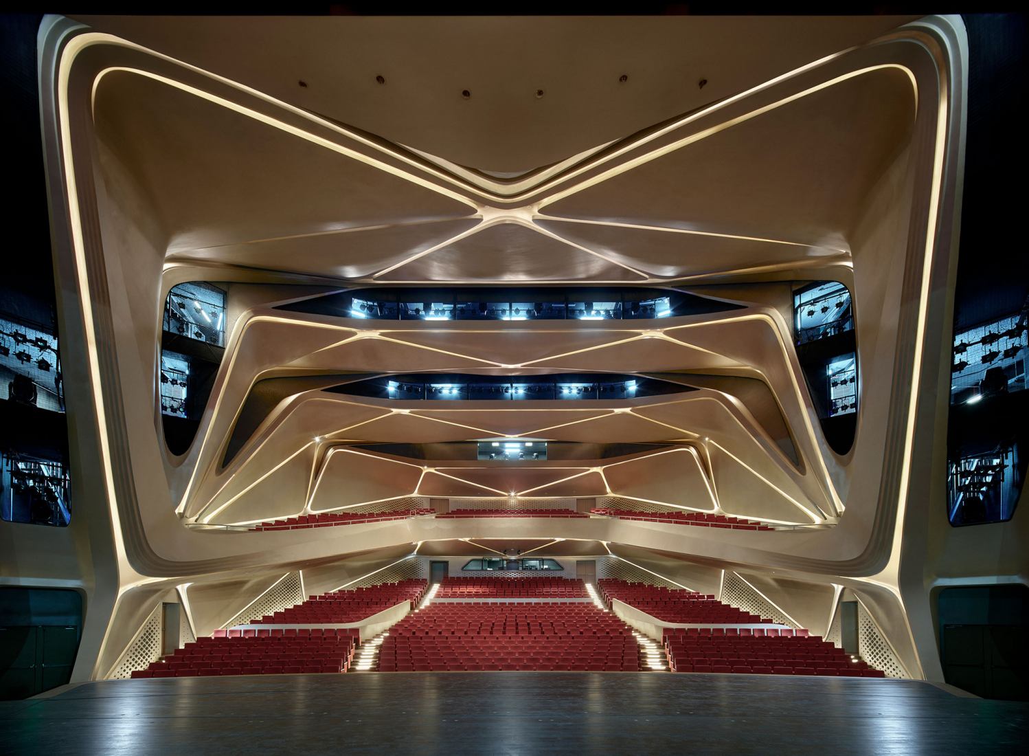 Zhuhai Jinwan Civic Art Centre by Zaha Hadid Architects. Photograph by Virgile Simon Bertrand.