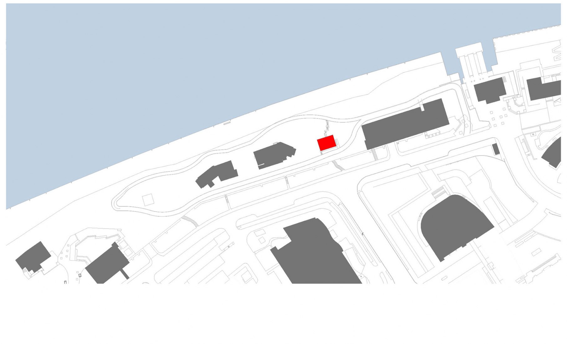 Plano de localización. Centro de visitantes del río Huangpu por ZHOU Wei + ZHANG Bin / Atelier Z+. Fotografía © WU Qingshan