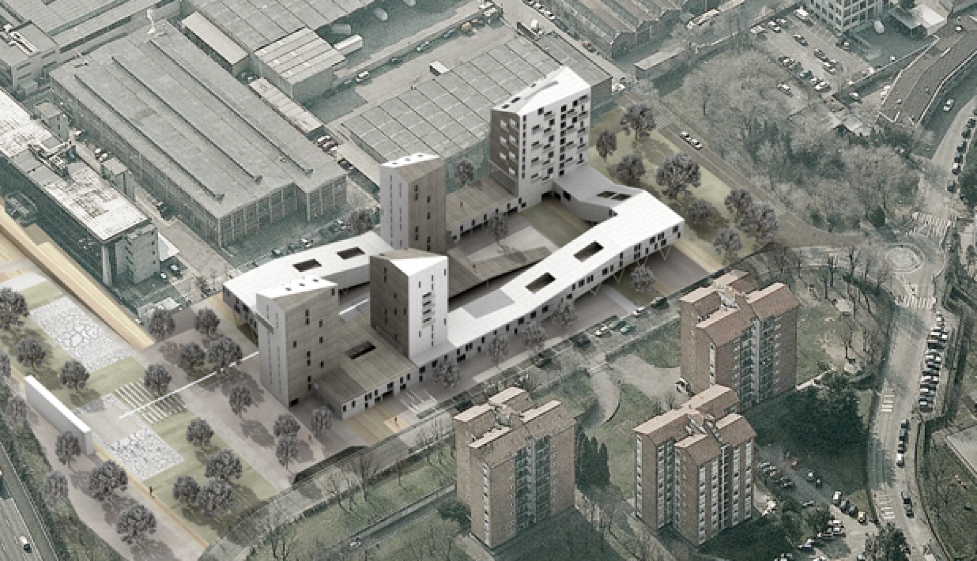 Co-operative housing by Demo Architects. Milán. 2008. Image courtesy of Demo.