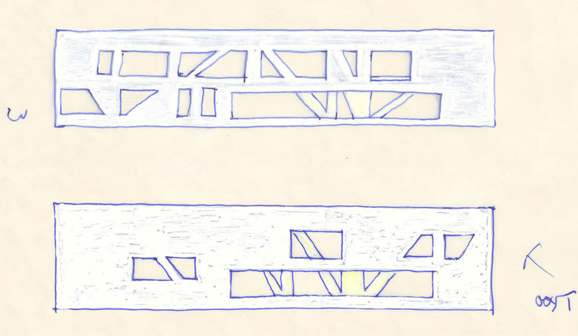 Drawing, facade. deSingel International Arts Campus by Stéphane Beel Architects. Courtesy of SBA. 