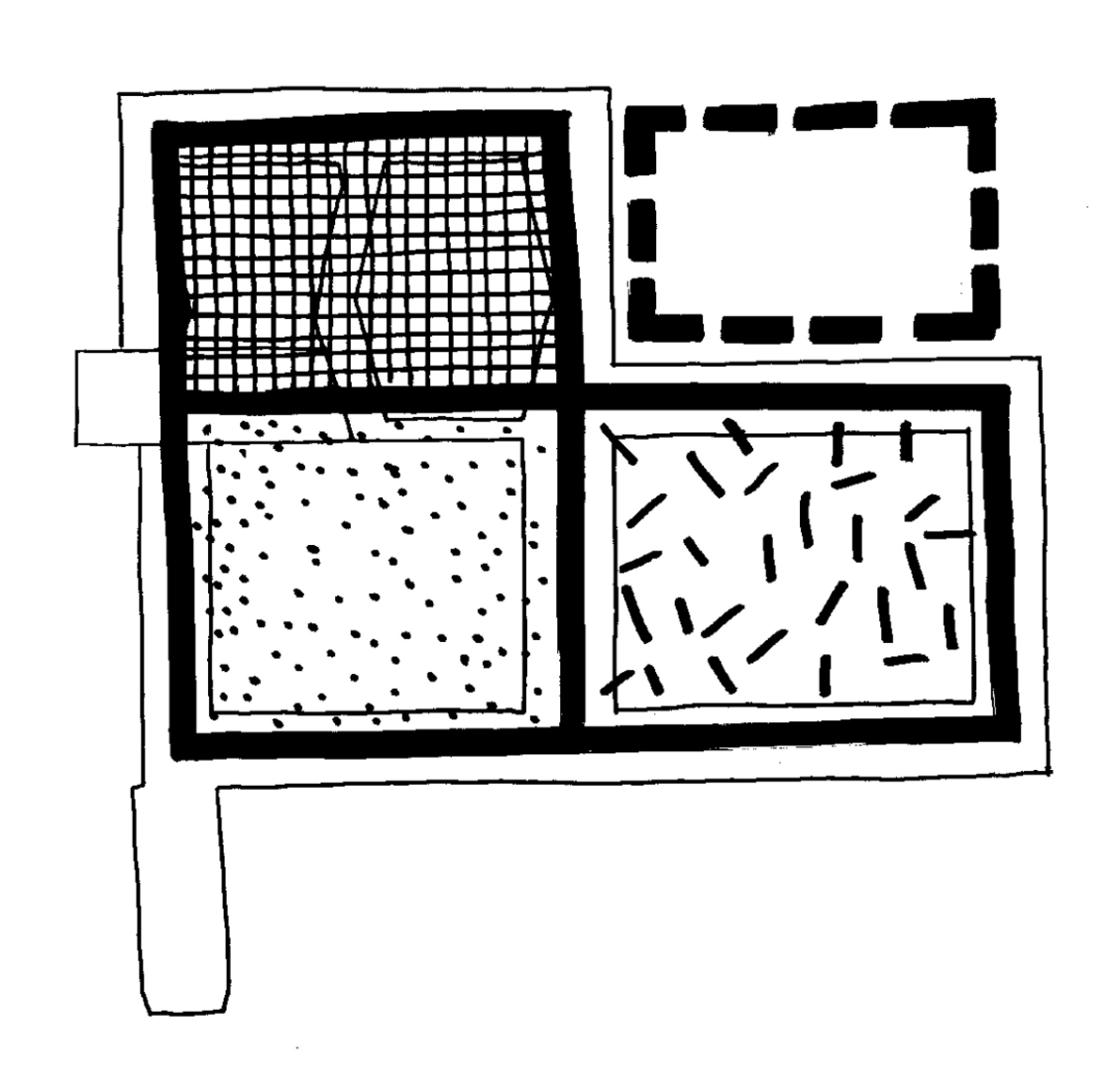 Drawing, quadrants. deSingel International Arts Campus by Stéphane Beel Architects. Courtesy of SBA. 