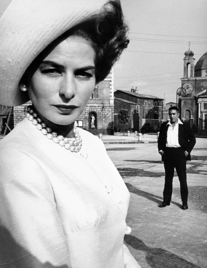 Ingrid Bergman y Anthony Quinn, La visita, dirigida por Bernhard Wicki, Roma, 1963. © 1950-2012 Sam Shaw inc / Shaw Family Archives / Roger-Viollet.