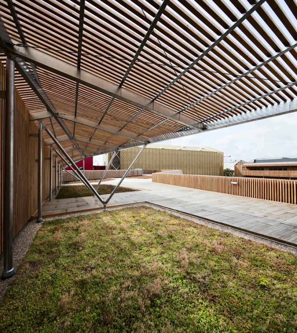 ECO terrace, Intermunicipal school complex by Vincent Parreira – AAVP Architecture. Photography © Luc Boegly. Courtesy of Metropolis Communication.
