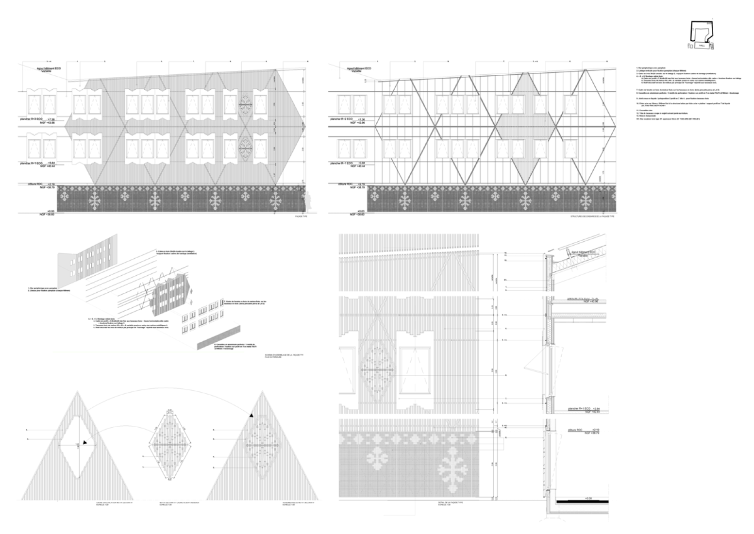 Constructive detail, ECO school building. Intermunicipal school complex by Vincent Parreira – AAVP Architecture. Courtesy of Metropolis Communication.