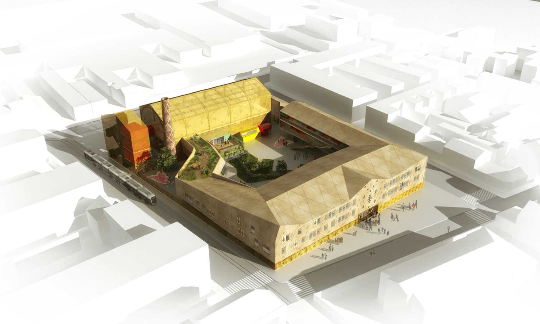 Render, Intermunicipal school complex by Vincent Parreira – AAVP Architecture. Courtesy of Metropolis Communication.